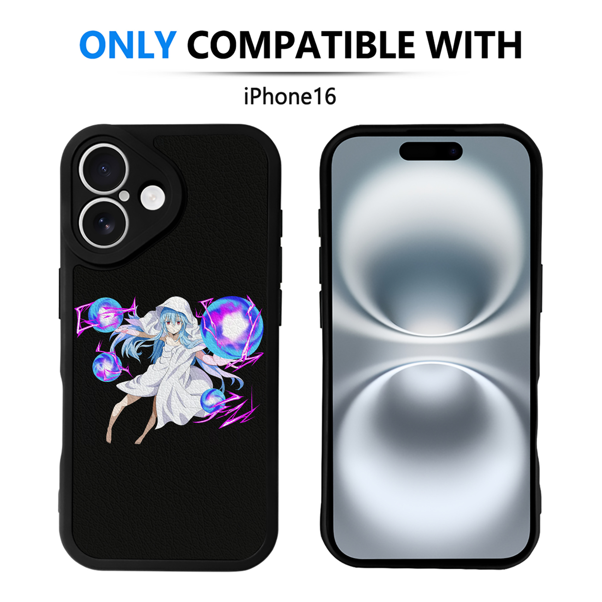 （画像用） 転スラ Regarding Reincarnated to Slime 【iPhone 16シリーズ対応】シリコンスマホケース（レザー調） 材質：シリコン